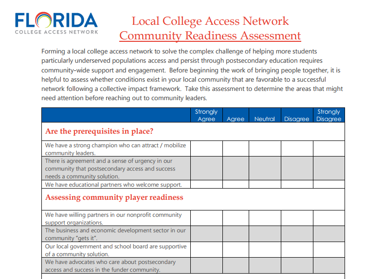 LCAN Community Readiness Assessment