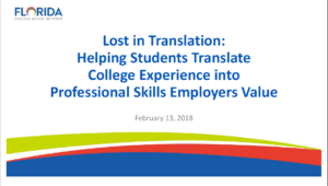 Lost in Translation: Helping Students Translate College Experience into Professional Skills Employers Value