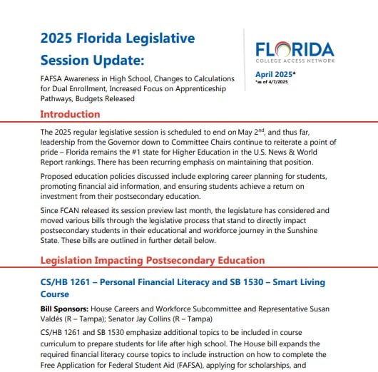 POLICY BRIEF — 2025 Florida Legislative Session Update