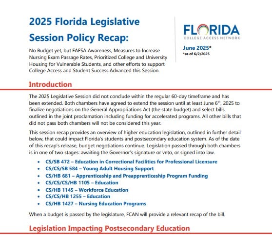 POLICY BRIEF — 2025 Florida Legislative Session Recap