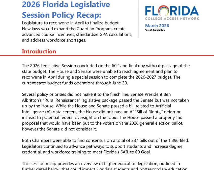 POLICY BRIEF — 2026 Florida Legislative Session Policy Recap
